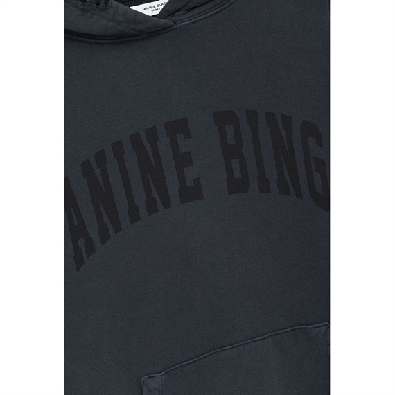 Anine Bing Harvey Sweatshirt, Dark Washed Black
